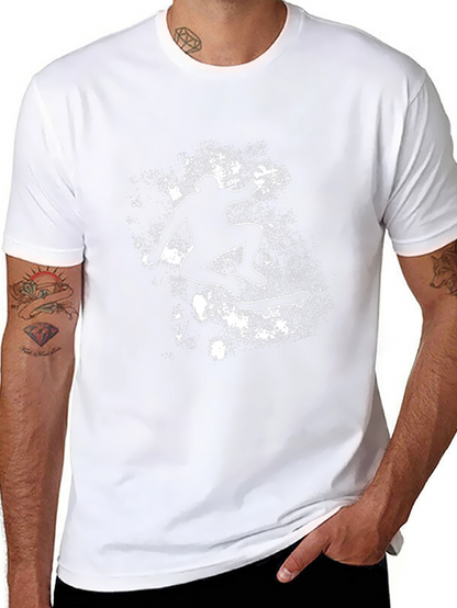 Skateboarding Silhouette Graphic Tee - Black