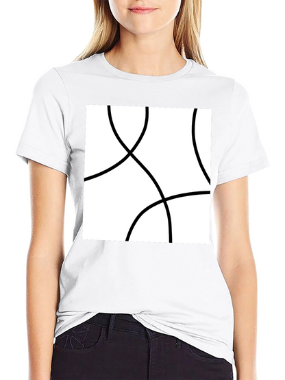 Abstract Circle Graphic Tee - Modern Black T-Shirt