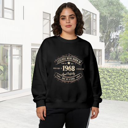 Legends Were Born In 1968 Vintage Birthday Crewneck Sweatshirt