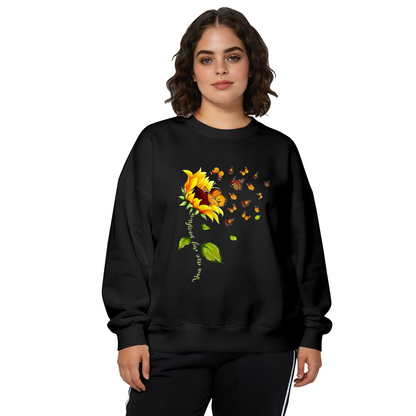 Sunflower & Butterfly You Are My Sunshine Crewneck Sweatshirt