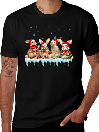 Festive Holiday Bunny T-Shirt