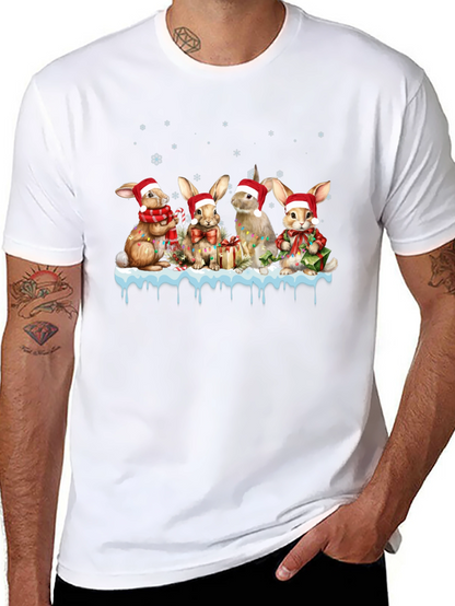 Festive Holiday Bunny T-Shirt