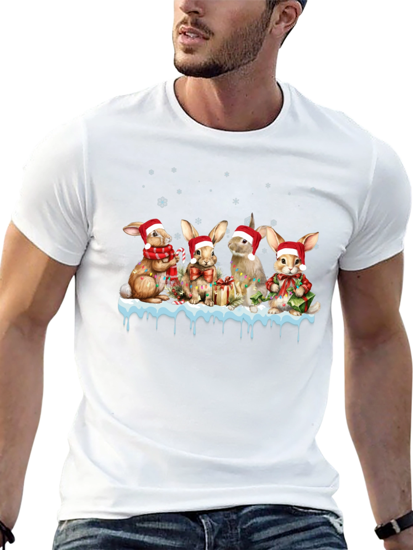 Festive Holiday Bunny T-Shirt