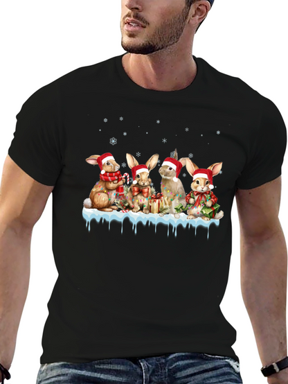 Festive Holiday Bunny T-Shirt