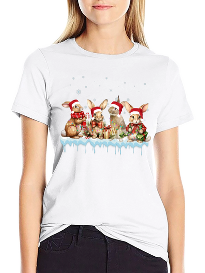 Festive Holiday Bunny T-Shirt