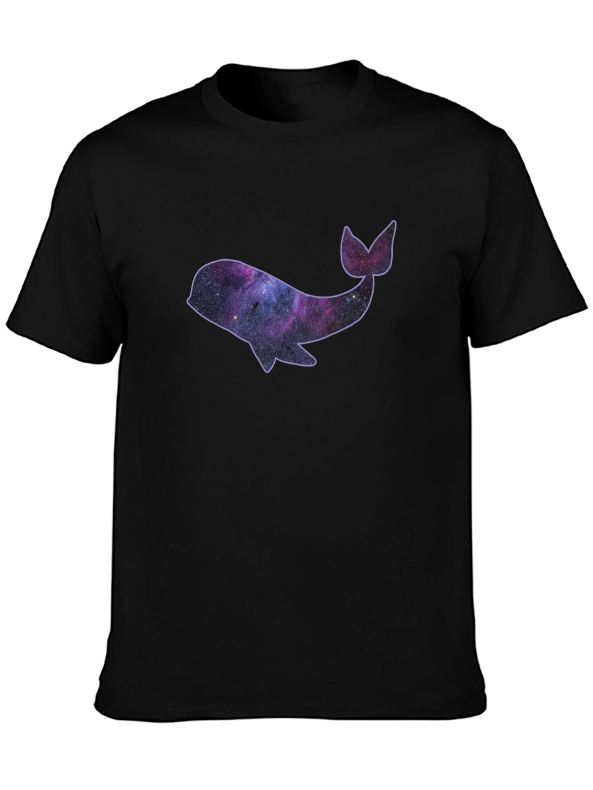 Galaxy Whale Black T-Shirt