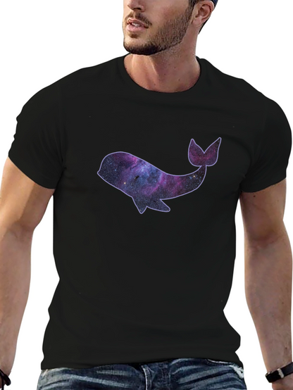 Galaxy Whale Black T-Shirt