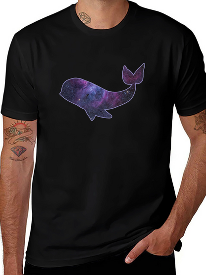 Galaxy Whale Black T-Shirt