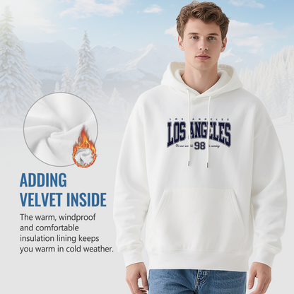 Varsity?Inspired Los Angeles 98 Retro Letter Hoodie