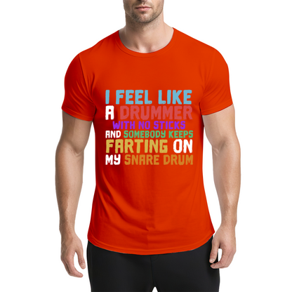Funny Drummer Slogan Music Band Purple Tee
