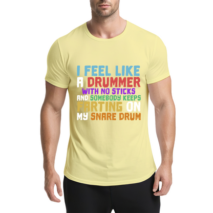 Funny Drummer Slogan Music Band Purple Tee