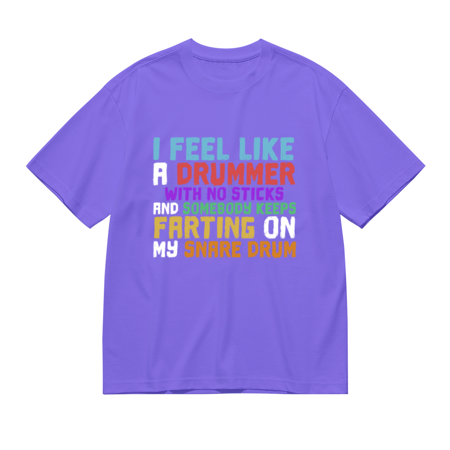 Funny Drummer Slogan Music Band Purple Tee