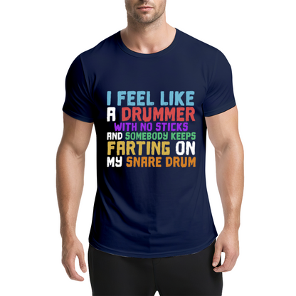 Funny Drummer Slogan Music Band Purple Tee