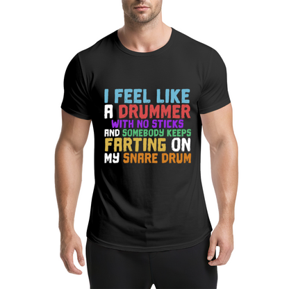 Funny Drummer Slogan Music Band Purple Tee