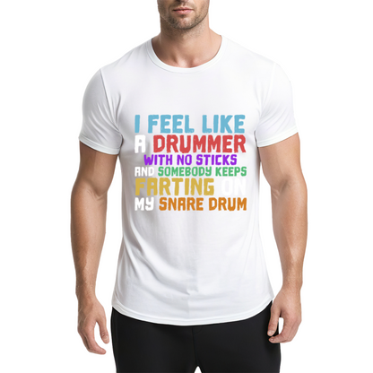 Funny Drummer Slogan Music Band Purple Tee