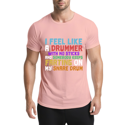 Funny Drummer Slogan Music Band Purple Tee