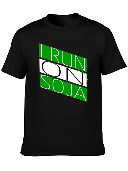 I Run On Soja Black T-Shirt