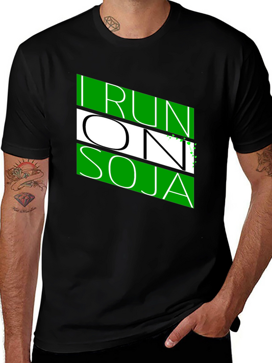 I Run On Soja Black T-Shirt