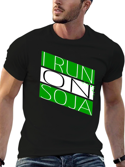 I Run On Soja Black T-Shirt
