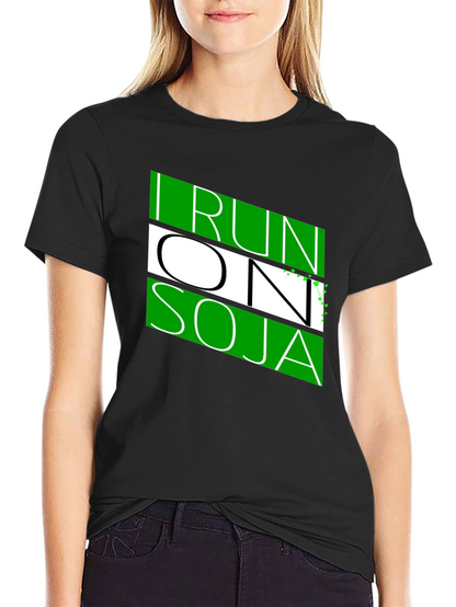 I Run On Soja Black T-Shirt