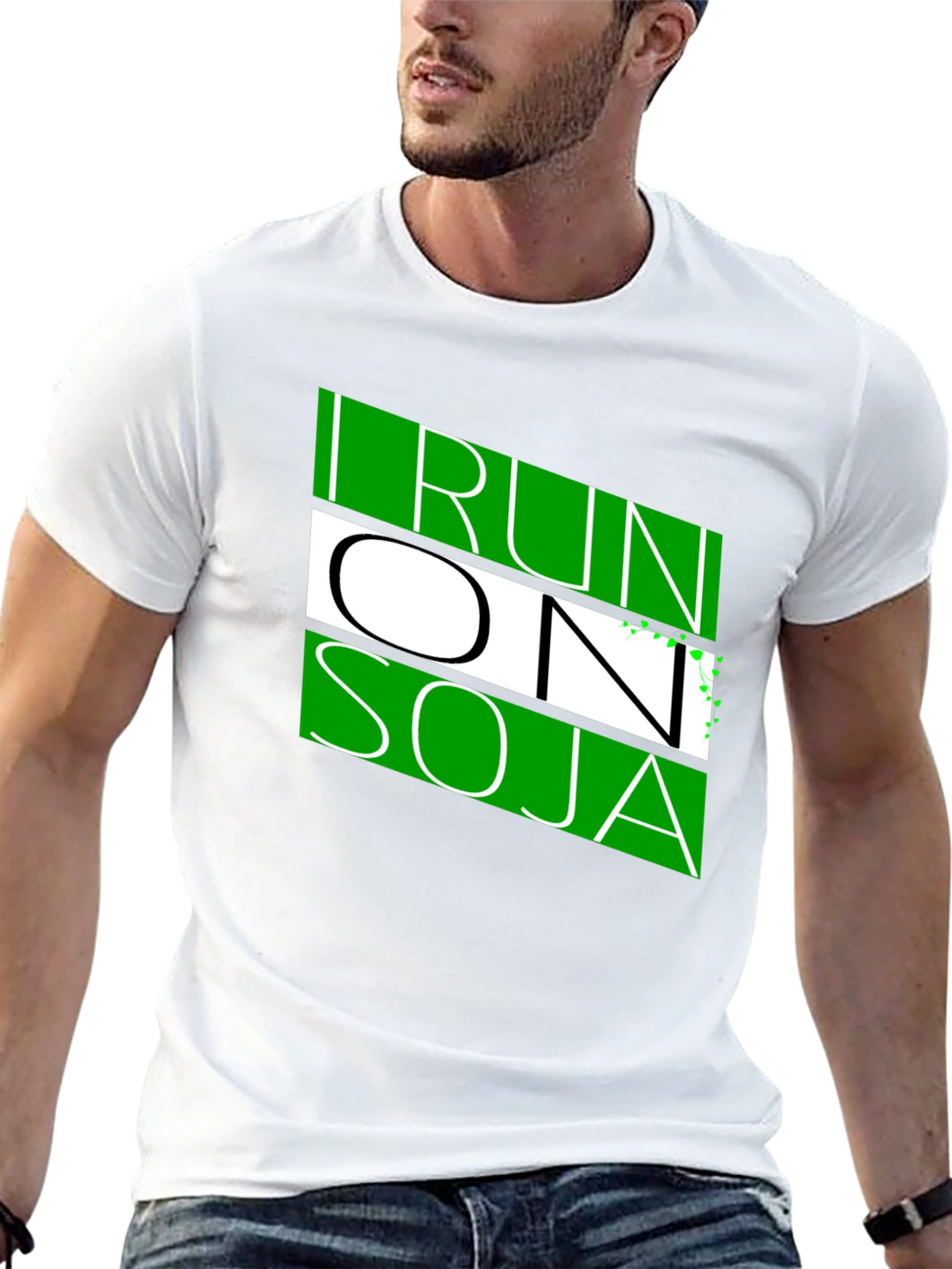 I Run On Soja Black T-Shirt