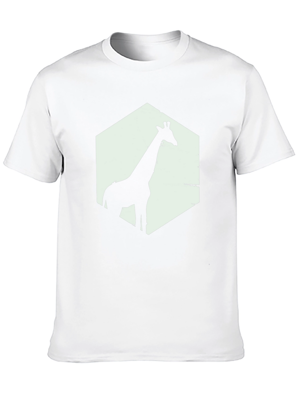 Giraffe Silhouette Graphic T-Shirt - Black