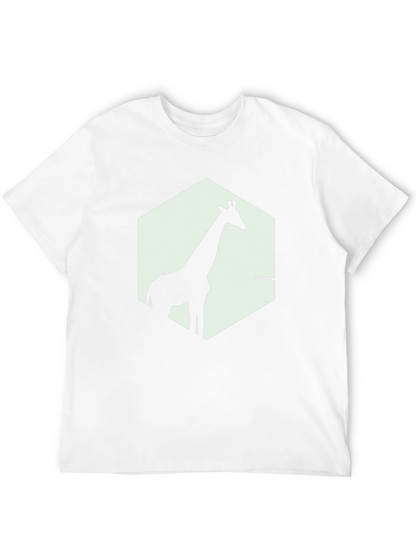 Giraffe Silhouette Graphic T-Shirt - Black