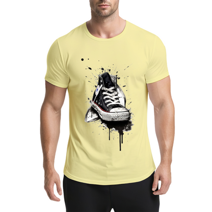 Graffiti Splatter Converse Sneakers Streetwear Tee