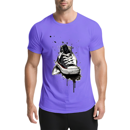 Graffiti Splatter Converse Sneakers Streetwear Tee