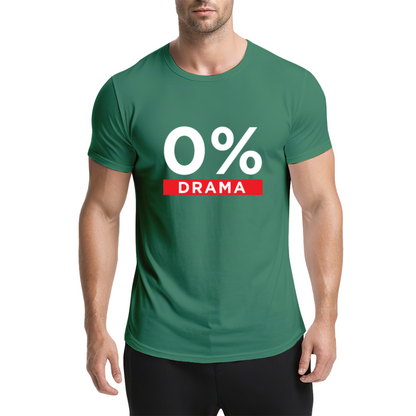 0% Drama No Chaos Minimal Yellow T-Shirt