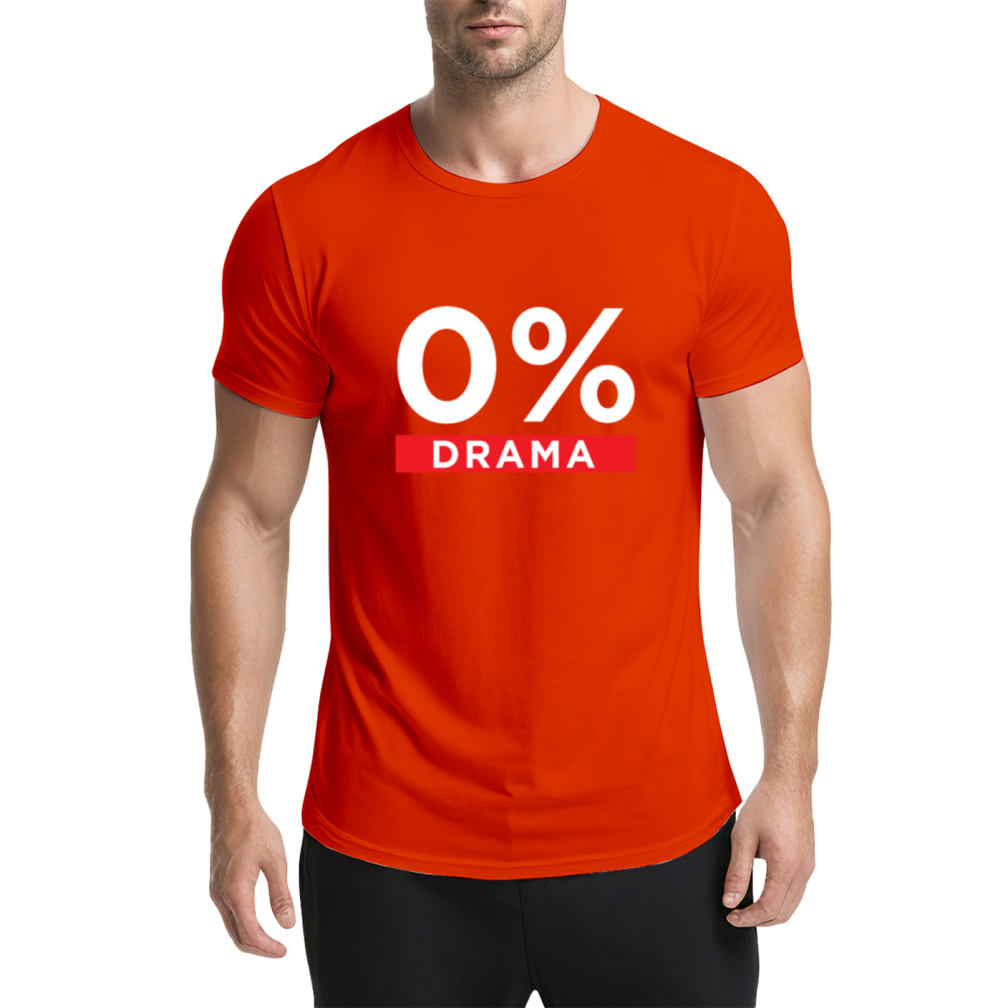 0% Drama No Chaos Minimal Yellow T-Shirt