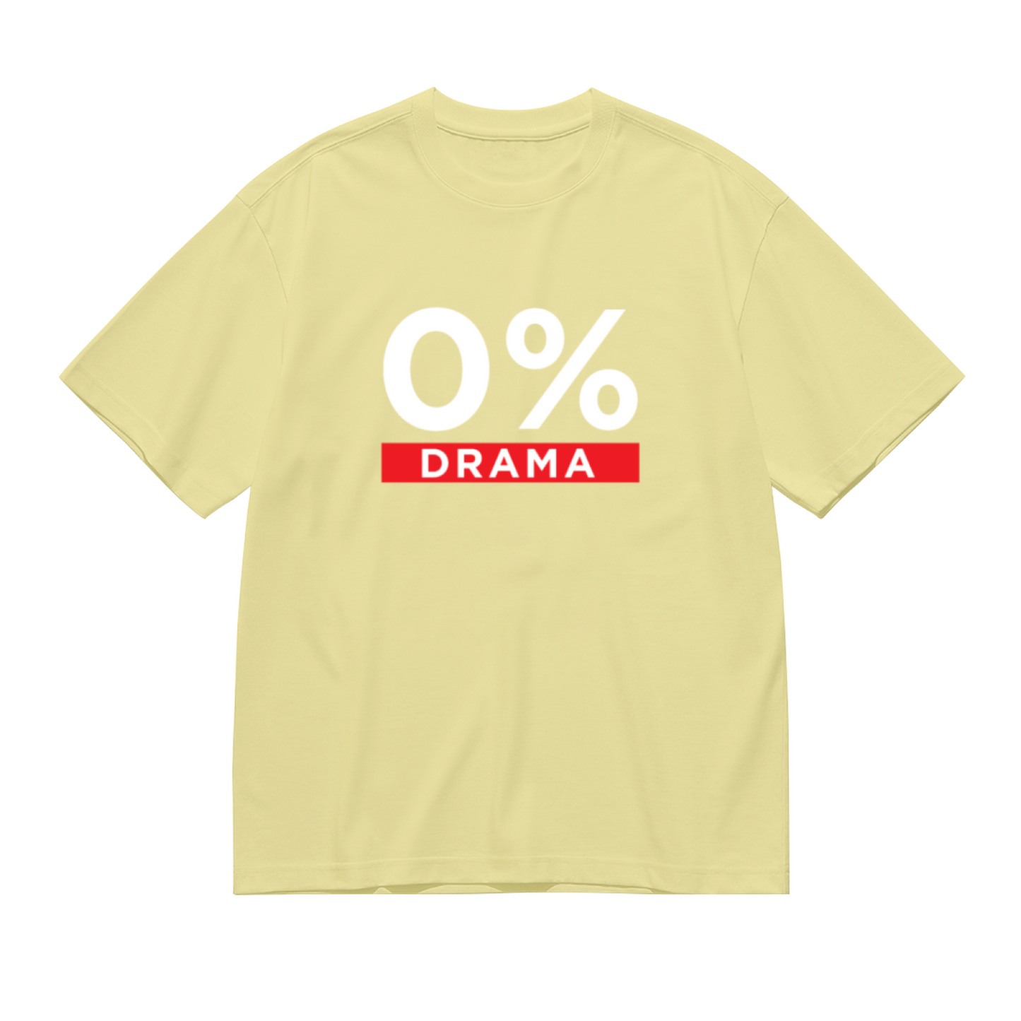 0% Drama No Chaos Minimal Yellow T-Shirt