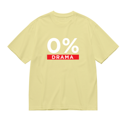 0% Drama No Chaos Minimal Yellow T-Shirt