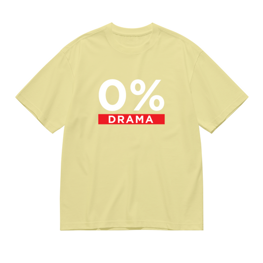 0% Drama No Chaos Minimal Yellow T-Shirt
