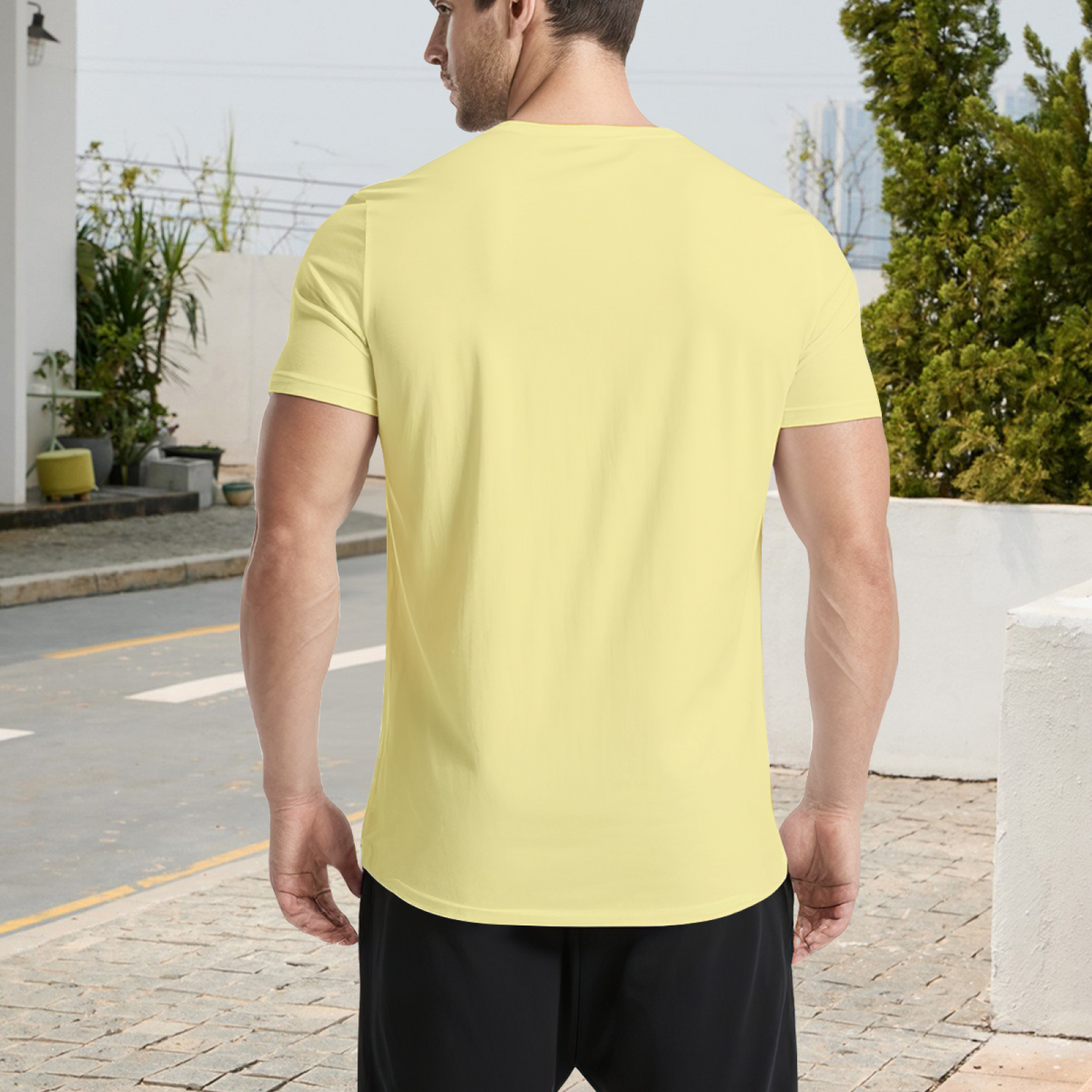 0% Drama No Chaos Minimal Yellow T-Shirt