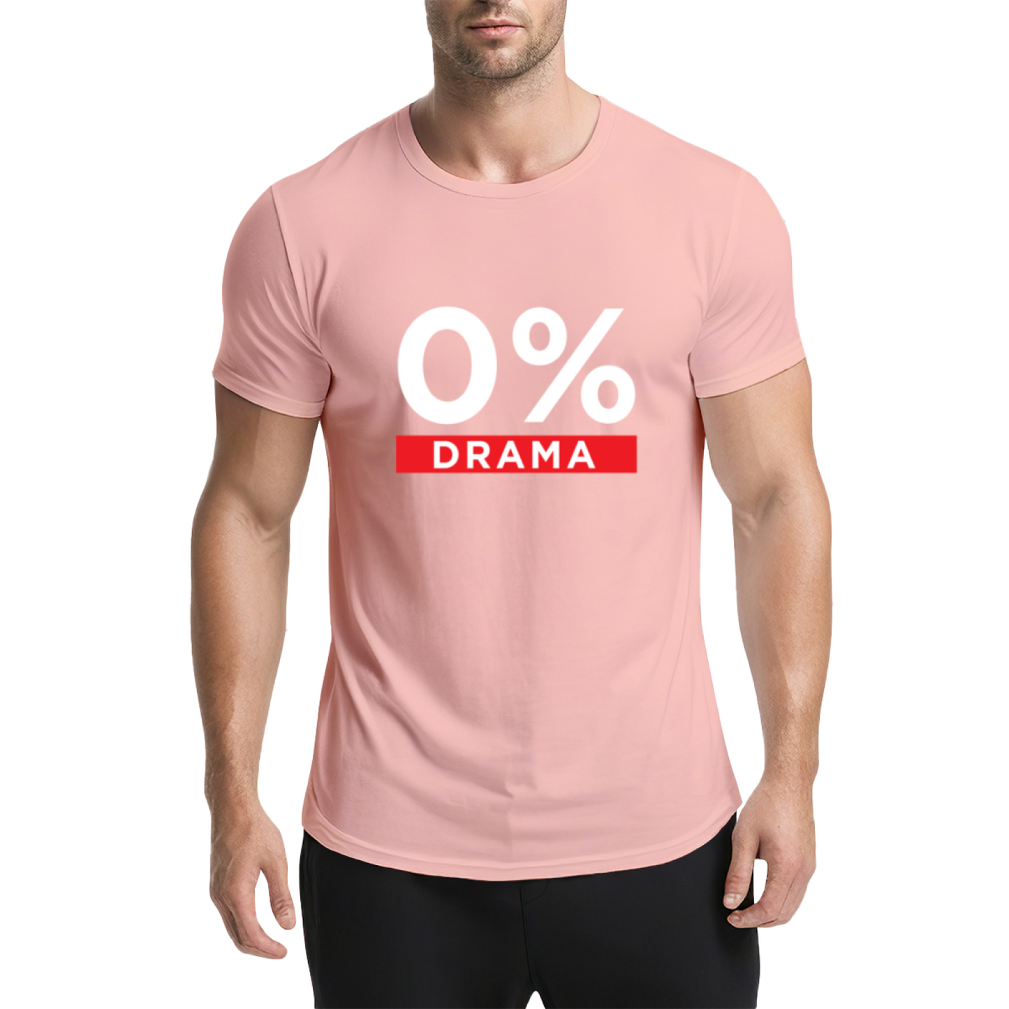 0% Drama No Chaos Minimal Yellow T-Shirt