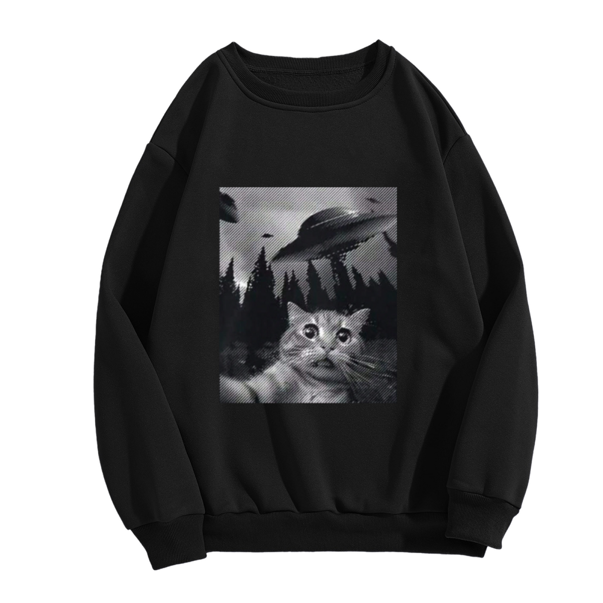 Money And Everything Small Chest Text Crewneck Sweatshirt
