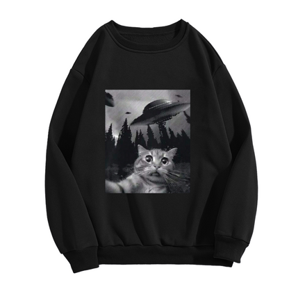 Money And Everything Small Chest Text Crewneck Sweatshirt