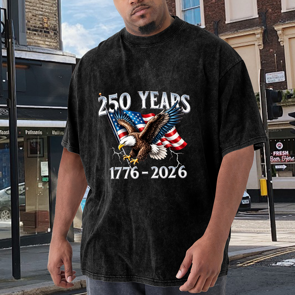 250 Years 1776-2026 American Eagle USA Flag