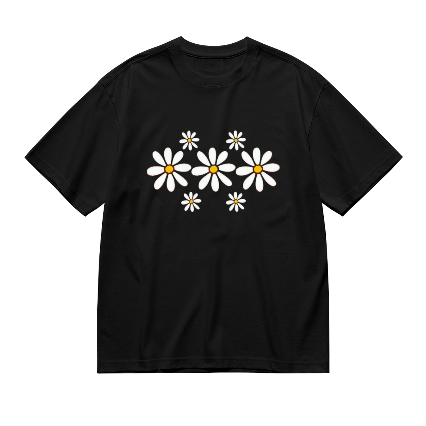 Sweet Smile & Heart Sketch Positive Vibes Tee