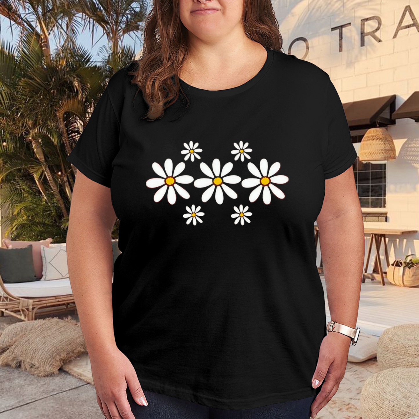Sweet Smile & Heart Sketch Positive Vibes Tee