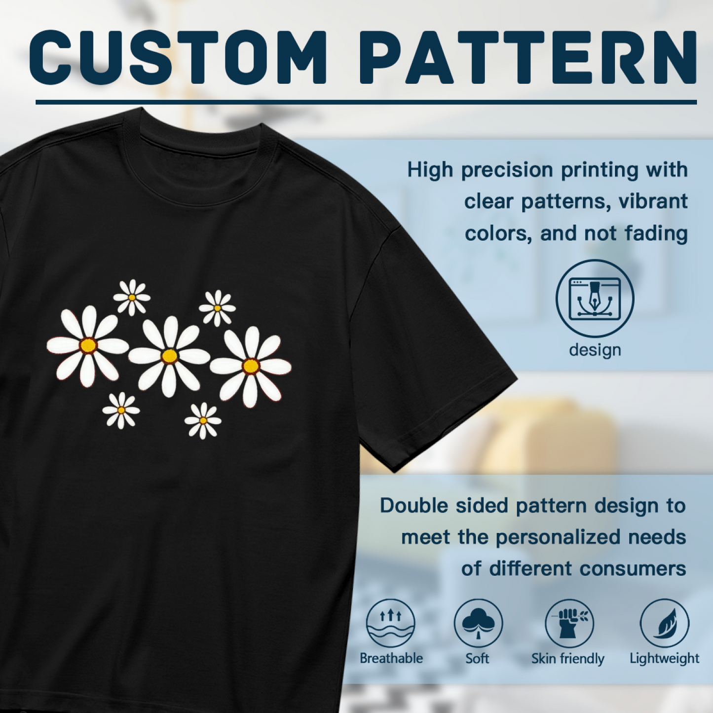 Sweet Smile & Heart Sketch Positive Vibes Tee