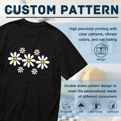 Sweet Smile & Heart Sketch Positive Vibes Tee