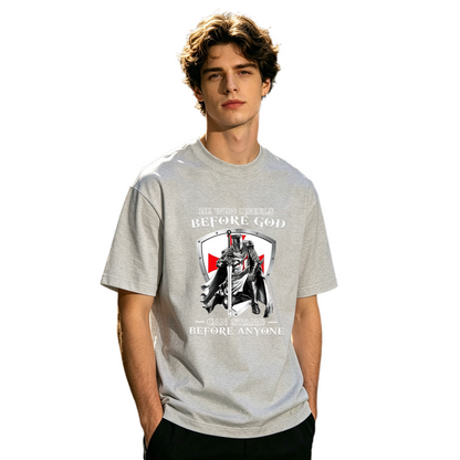 Men's Knight Templar Christian Faith Inspirational Quote Graphic T-Shirt