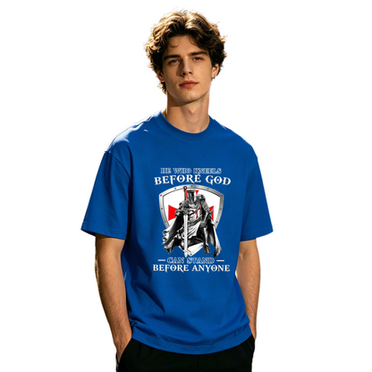 Men's Knight Templar Christian Faith Inspirational Quote Graphic T-Shirt