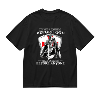 Men's Knight Templar Christian Faith Inspirational Quote Graphic T-Shirt
