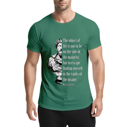 Marcus Aurelius Stoic Philosophy Quote Black Tee, Minimal Mindset Motivational Shirt