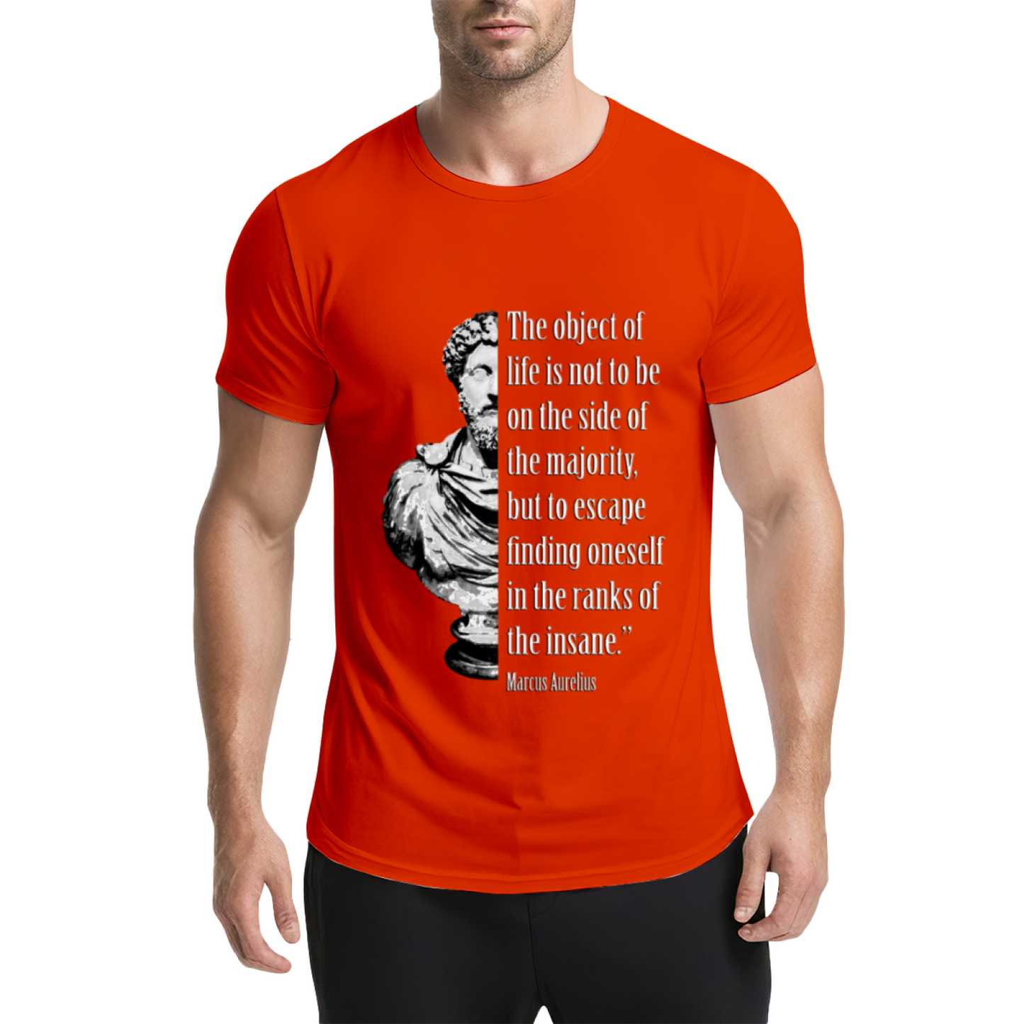Marcus Aurelius Stoic Philosophy Quote Black Tee, Minimal Mindset Motivational Shirt