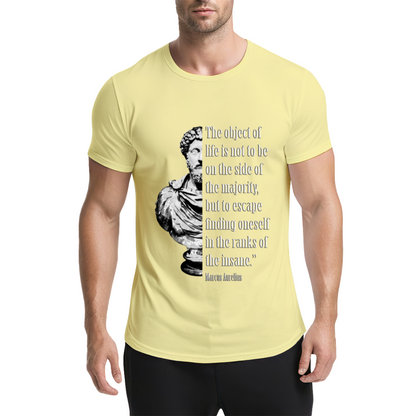 Marcus Aurelius Stoic Philosophy Quote Black Tee, Minimal Mindset Motivational Shirt