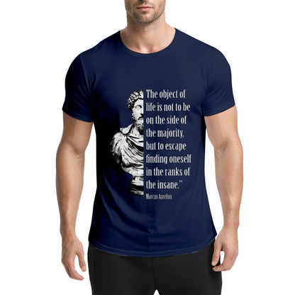 Marcus Aurelius Stoic Philosophy Quote Black Tee, Minimal Mindset Motivational Shirt